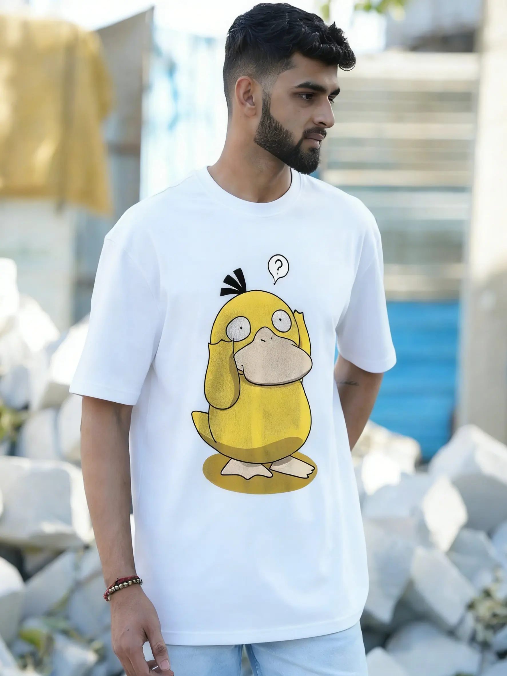 Pokemon Anime Psyduck Printed T-shirt Men's and Women's T-shirt Men's Tops Harajuku Y2K T-shirt 2026 Summer New Tee Streetwear