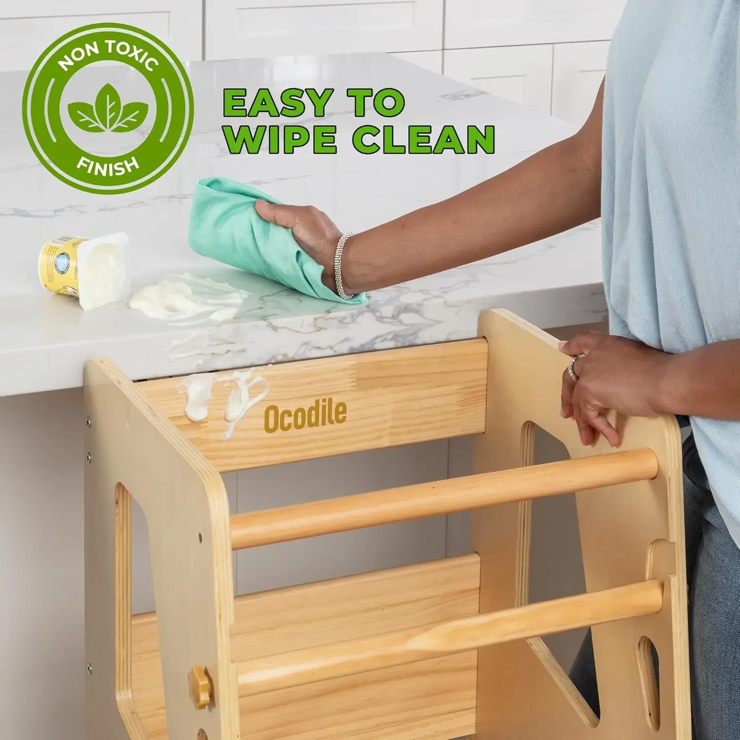 Standing Tower - Adjustable Height Toddler Kitchen Stool Helper - Ideal Kids Kitchen Step Stool for Learning New Skills - 2024 D