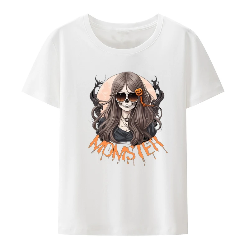 Momster Graphic T-shirts Halloween Festivals Print Tee Men's Shirt Summer Street Fashion Cool Tshirt Roupas Masculinas Leisure