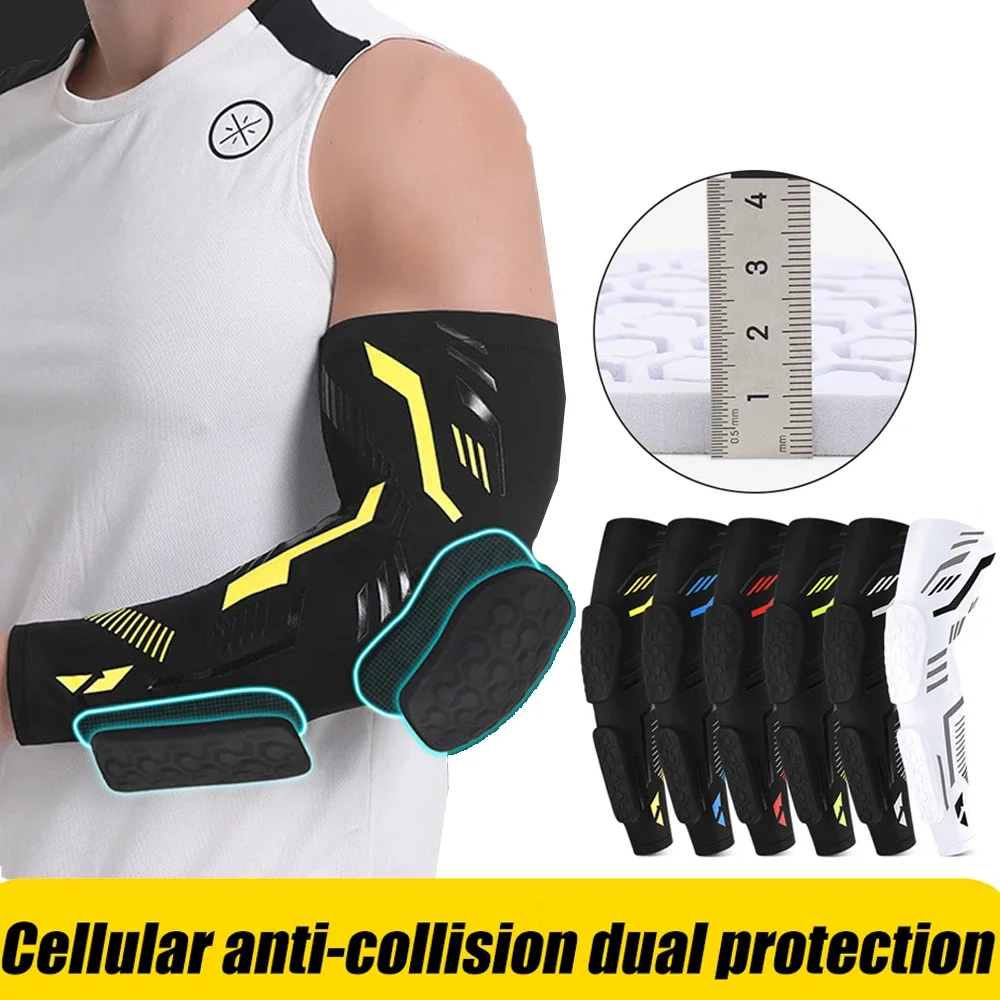 

1pc arm sleeve armband elbow support Basketball Arm Sleeve Breathable Football Safety Sport Elbow Pad brace protector