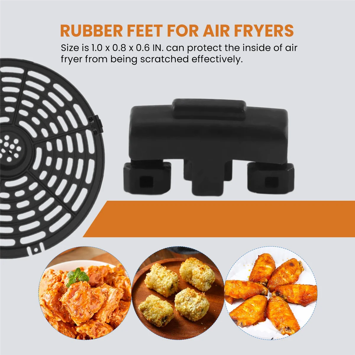 Pieds en caoutchouc pour friteuses à air Vortex Cosori Dreo, pare-chocs en caoutchouc de qualité supérieure, housses de protection anti-rayures, 4 pièces