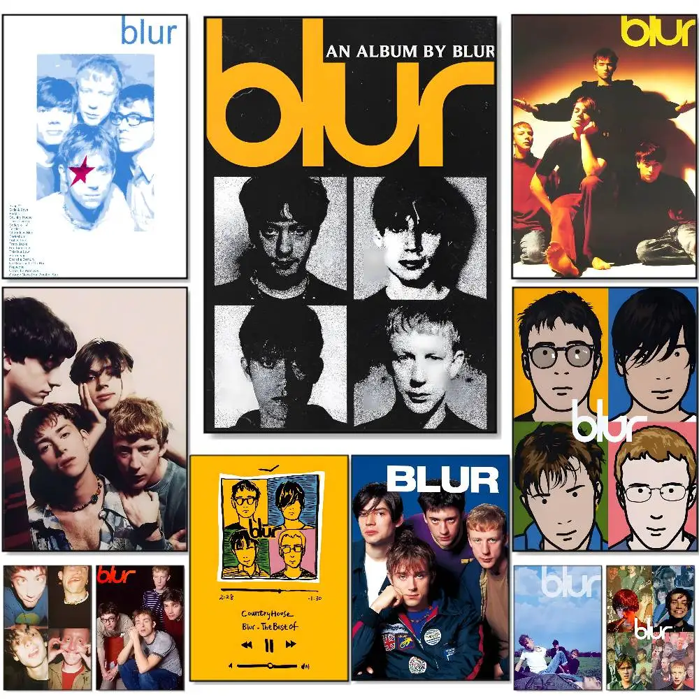 B-Blur Band Poster HD Self-Adhesive Waterproof Posters Versatile Decor for Homes Bars Hotels More