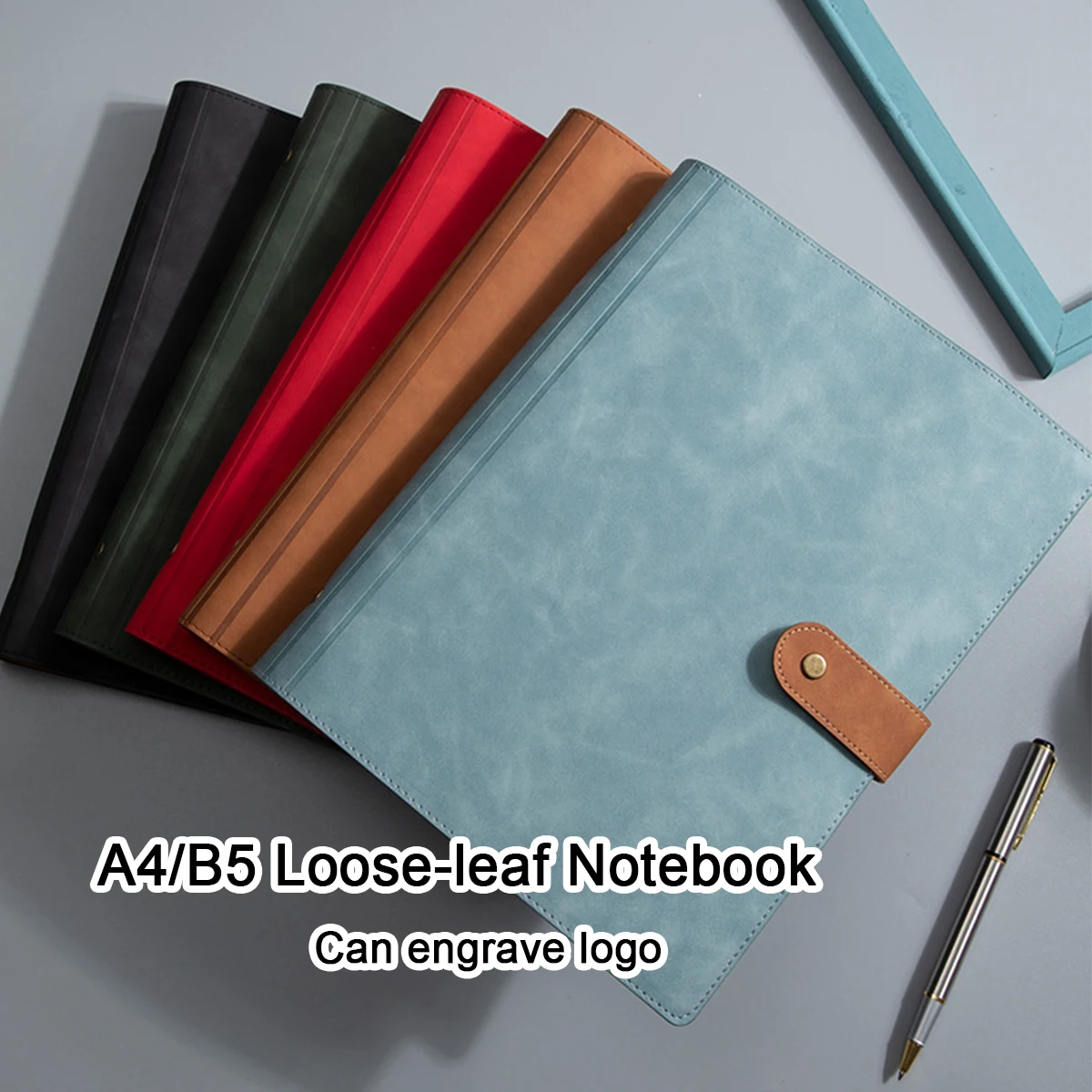 can-engrave-logo-a4-b5-loose-leaf-leather-subject-notebook-dot-matrix-inner-page-student-notepad-business-conference-record