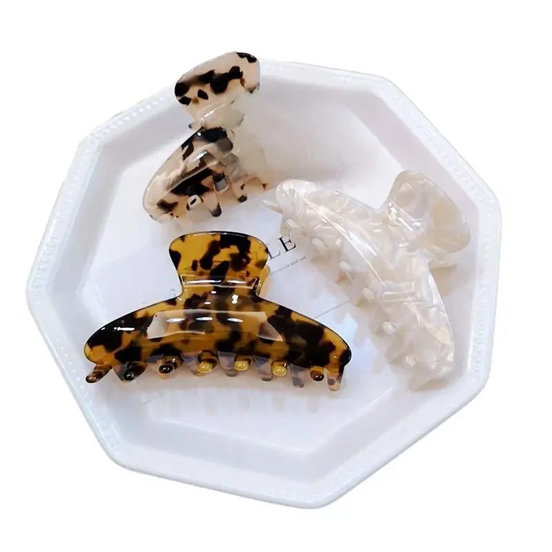 

1pc Danish French Sweet Large New Hairpin Large Women's Acetic Acid Grab Clip Premium Shark Clip Hair Clip