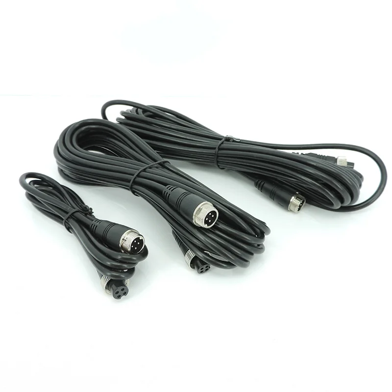 1m/2m/5m 4 Pin male to female Aviation Extension Video Cable for Truck Bus Monitor Camera Connection J17