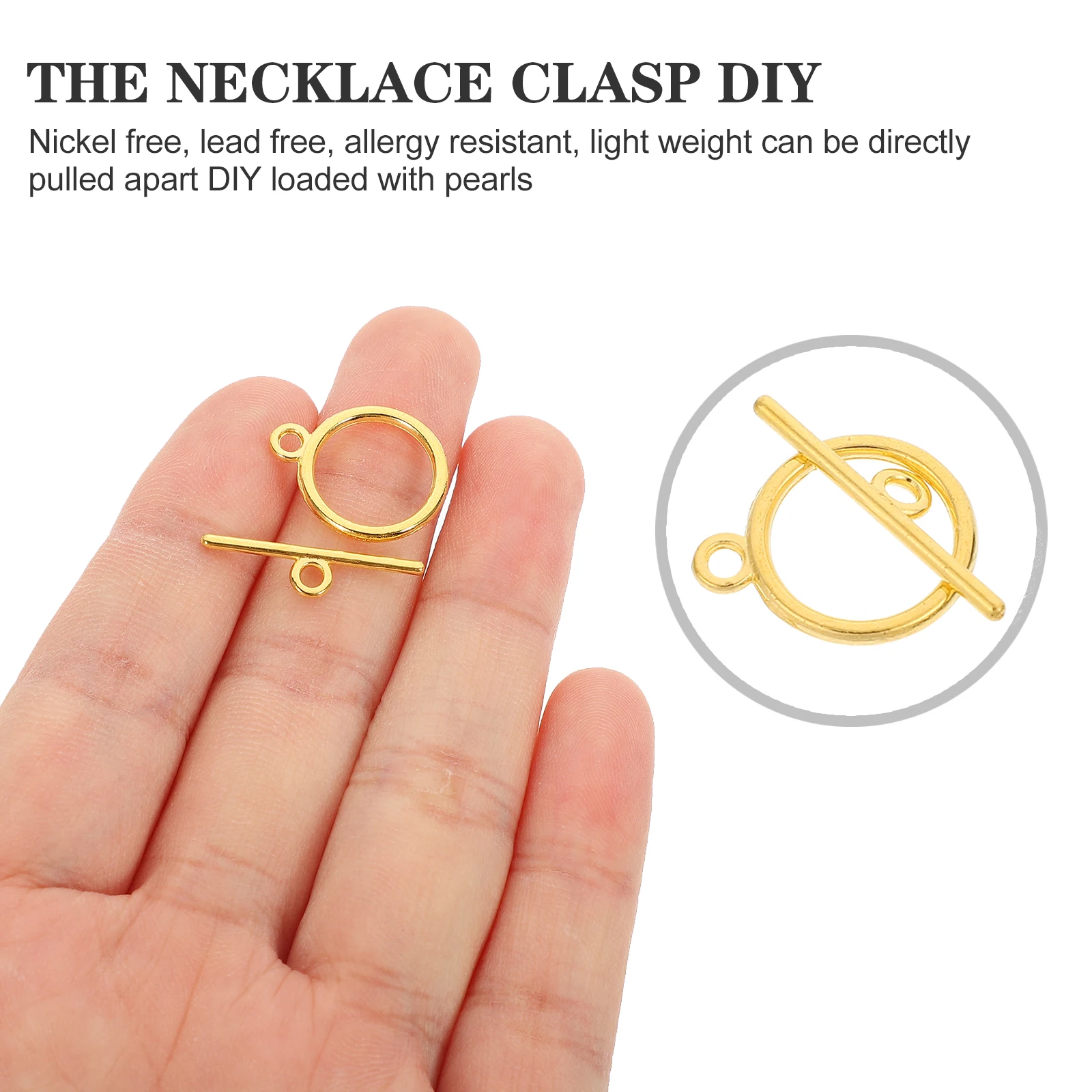 

120 Sets Alloy Clasps Lightweight Durable Shiny Safe Non Fading DIY Repair Bracelets Necklaces Connectors Buckles Parts