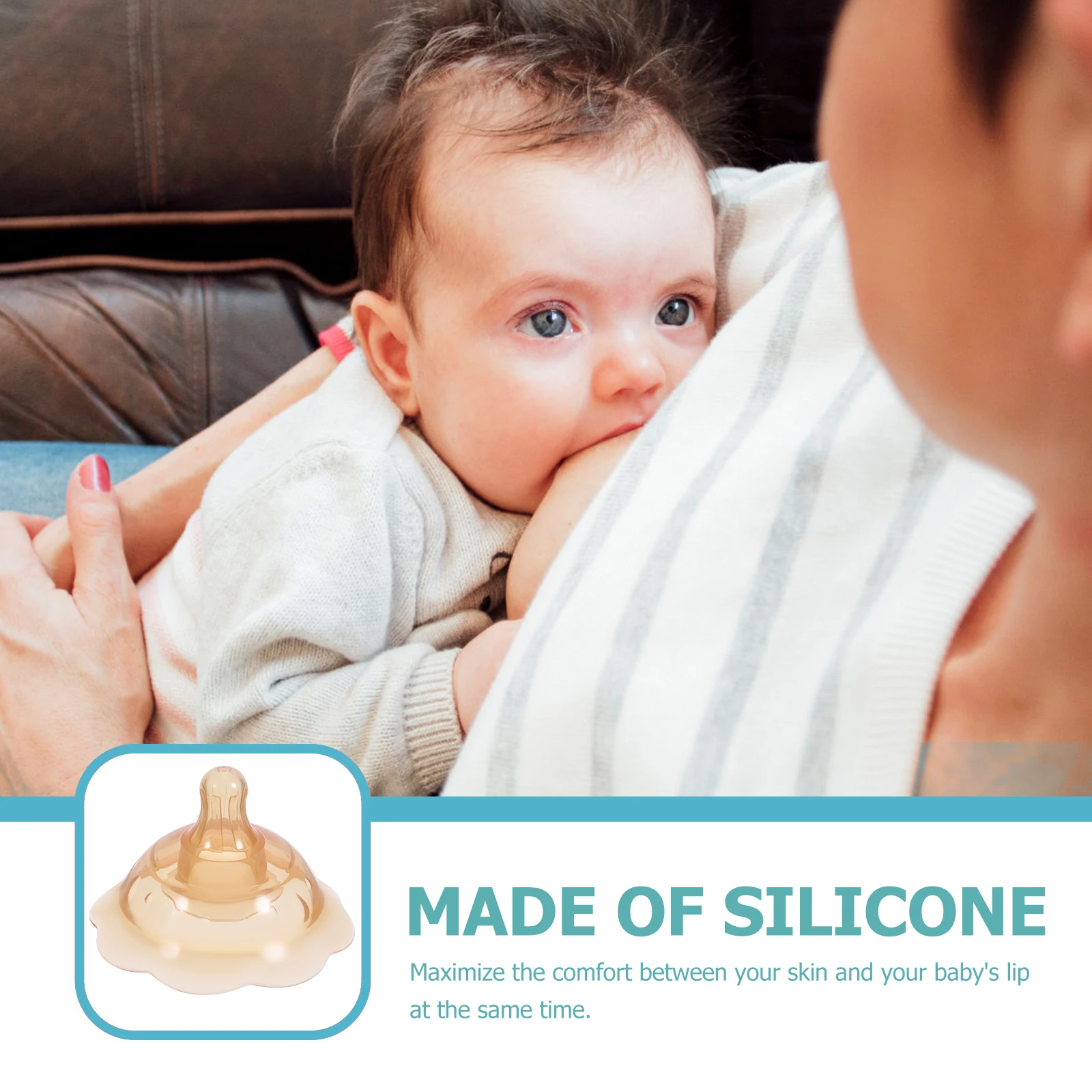 

Silicone Protector Extender Cover Breastfeeding Supply Milk Teat Set Safe Comfortable Anti Biting Design