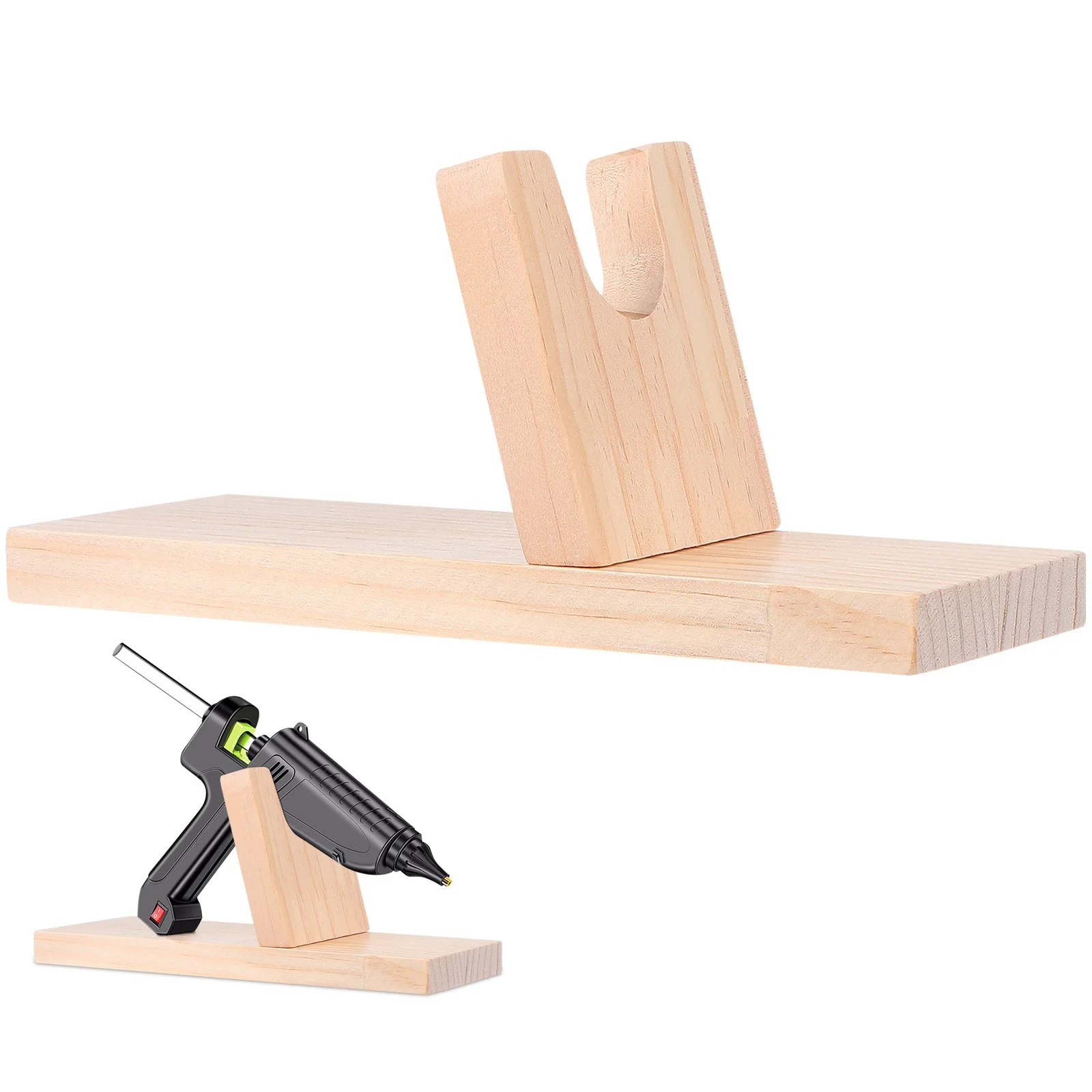 

Hot Glue Sprayer Wood Base Rack Sturdy Long-Term Use Compact Design Simple Functional Shelf Mounting Bracket Support