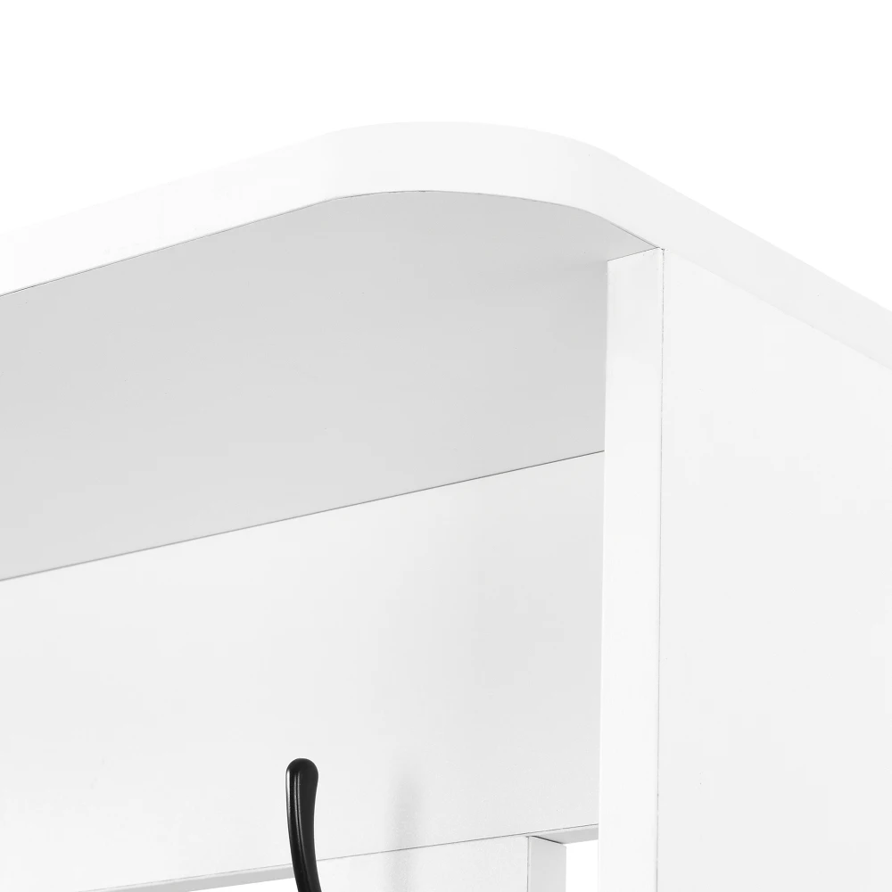 PINGGO Flur-Garderobe mit weicher Polsterung, langer Aufbewahrungsbank, multifunktionaler Schuhschrank für den Eingangsbereich, modernes Design, Plug-in-Schreibtisch – Detail 26