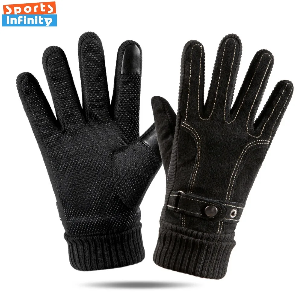 Men's Adult Thermal Finger Gloves, Winter Warm Gloves for Outdoor Riding & Daily Travel - view 5