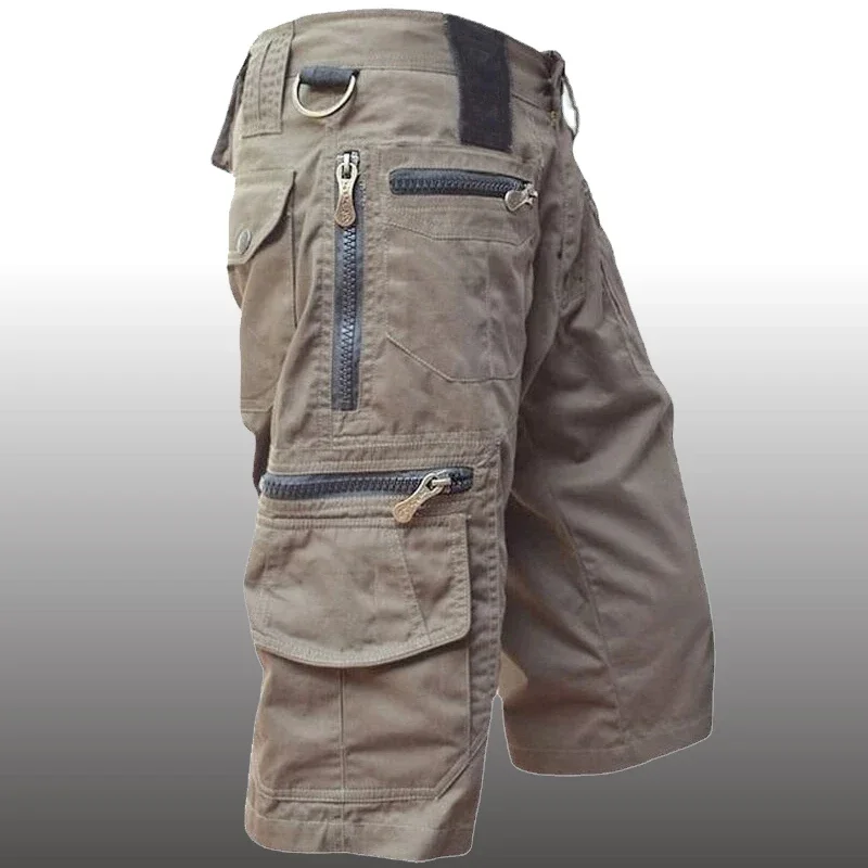 Military Cargo Shorts Men Tactical Joggers Shorts Multi Pockets Streetwear Relaxed Fit Straight Shorts Plus Size 5XL XT800