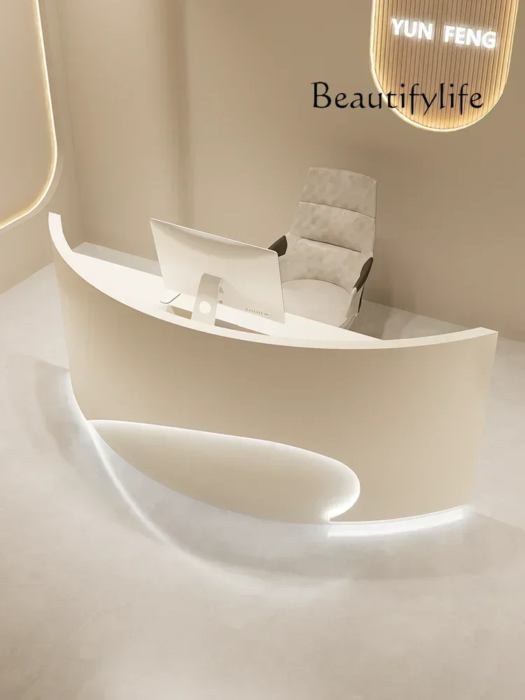 N49 Aesthetic Elegant Bar Counter Cabinet Modern Delicacy Nordic Simple Reception Desks Unique Luxury Mostrador Commercial Furni