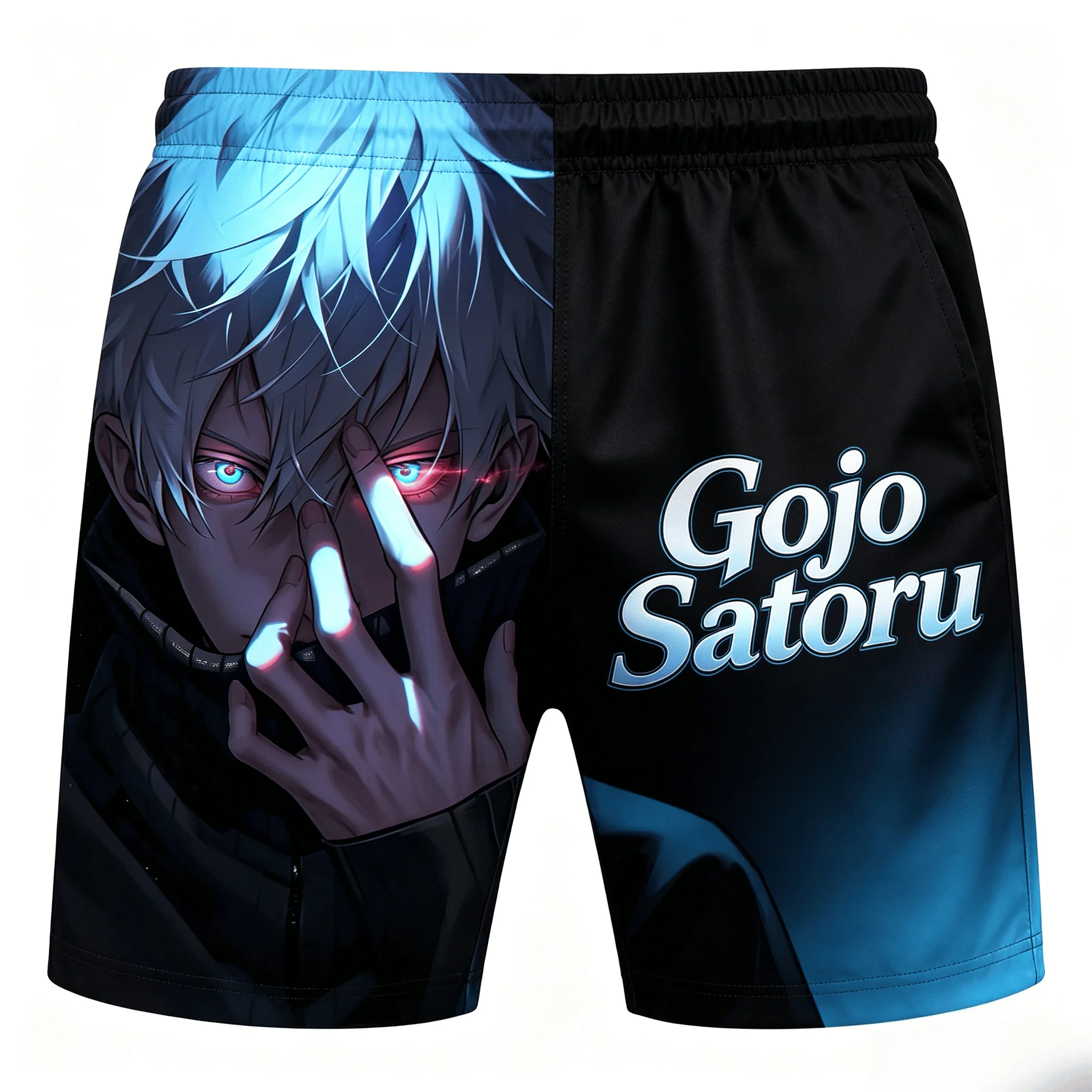2026 Summer Jujutsu Kaisen Gojo Satoru Quick Dry Gym Shorts, Men's Unisex Anime Print Running Sports Board Streetwear Shorts