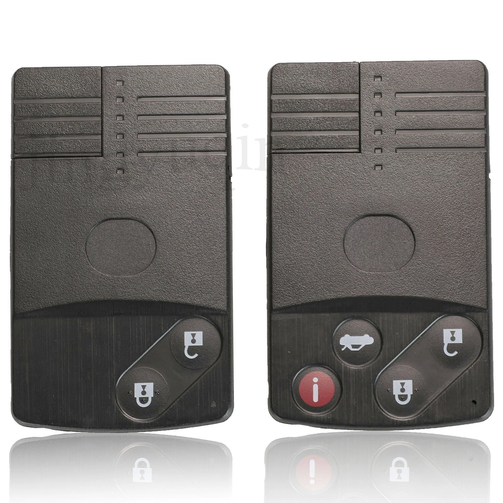 

jingyuqin 10PCS/Lot Remote Car Key Card Shell For Mazda 5 6 CX-7 CX-9 RX8 Miata MX5 2/4Buttons With Uncut Blade Cover Fob Case