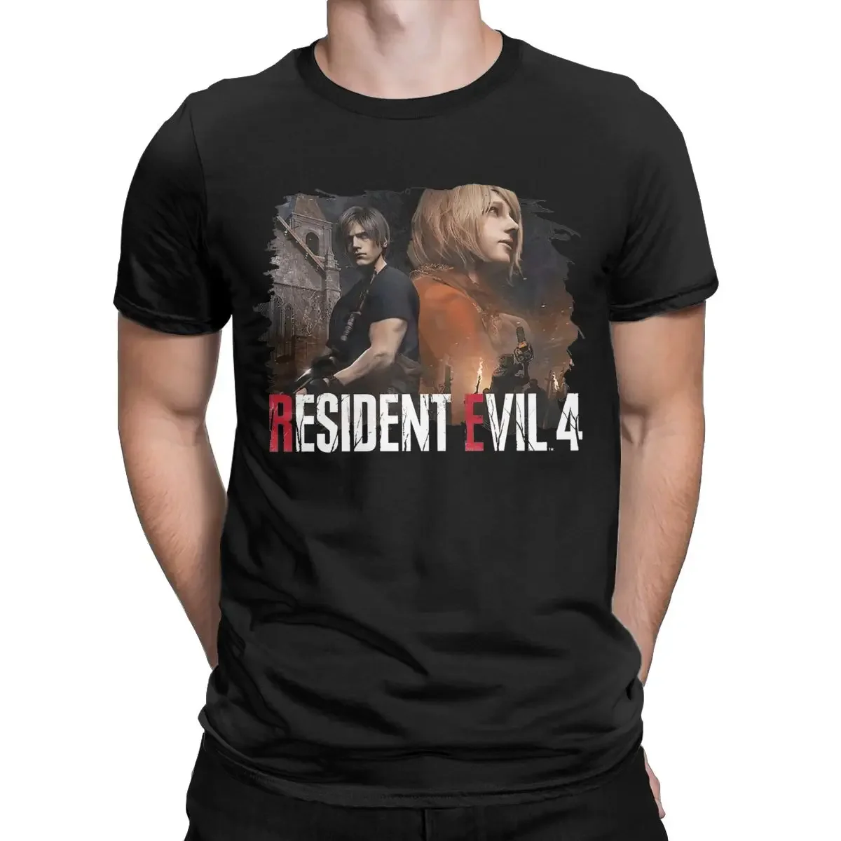 New Arrival Men Women's Resident Evils 4 Leon Kennedy Shirt Apparel Vintage 100% Cotton RE4 Funny Games T Shirt Tee Clothing