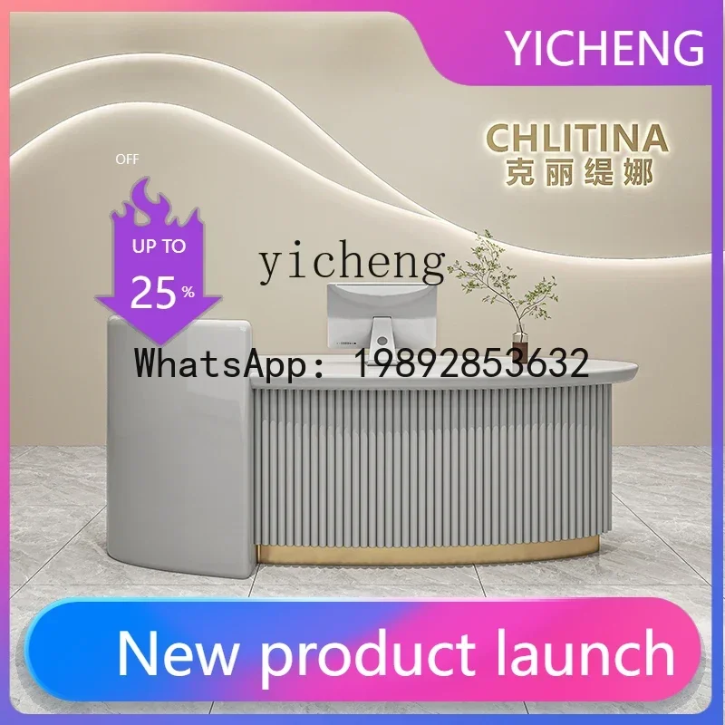 

AA Front Desk Art Customized Special-Shaped Creative Service Desk Beauty Salon