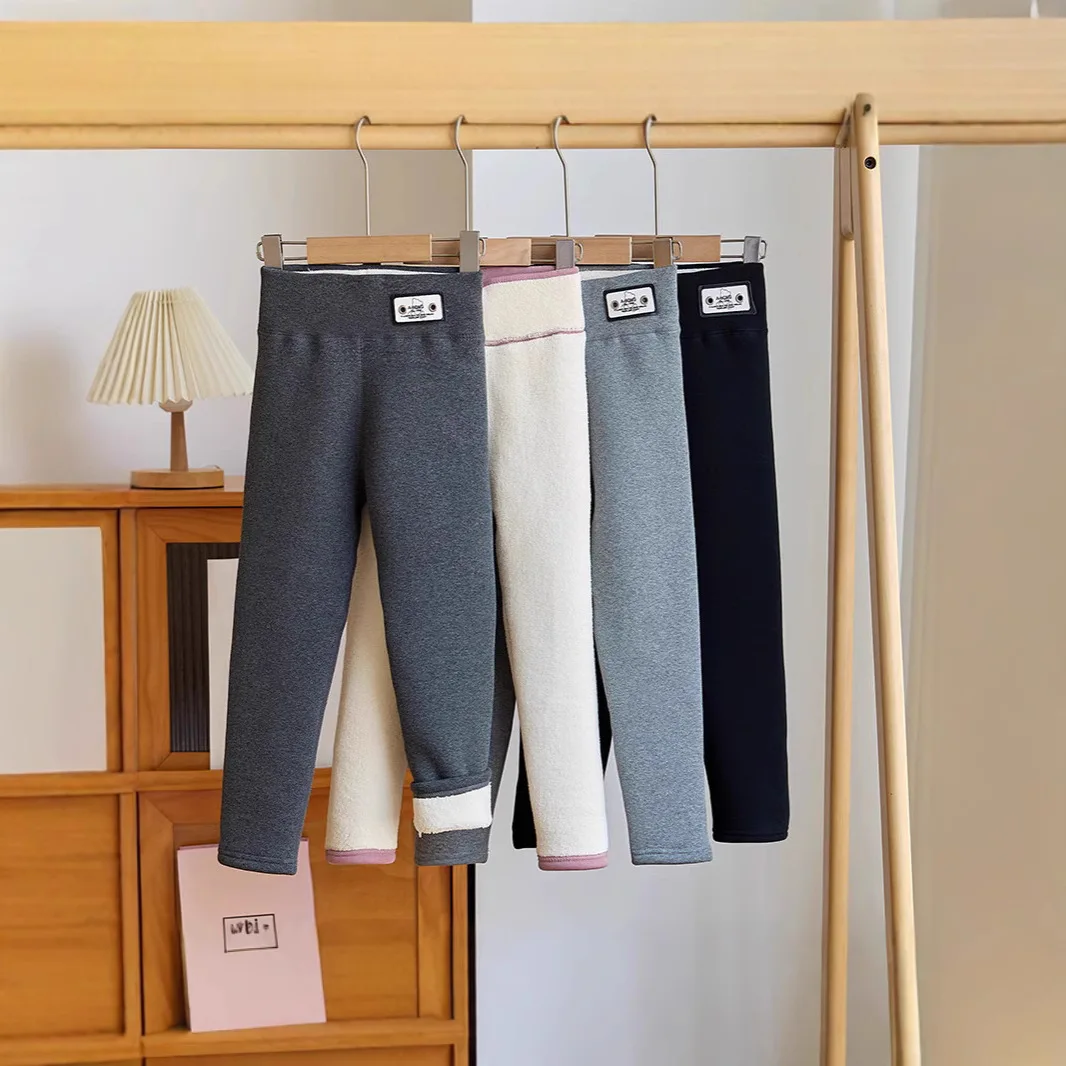 Leggings caldi spessi foderati in pile per ragazze Collant termici invernali per bambini Jeggings elasticizzati super morbidi Pantaloni da neve per bambini grandi