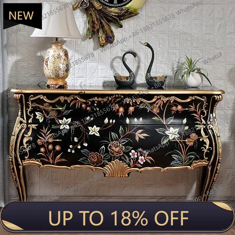 

new European and American painted porch cabinet, foyer partition, sofa aisle storage, living room decorative locker