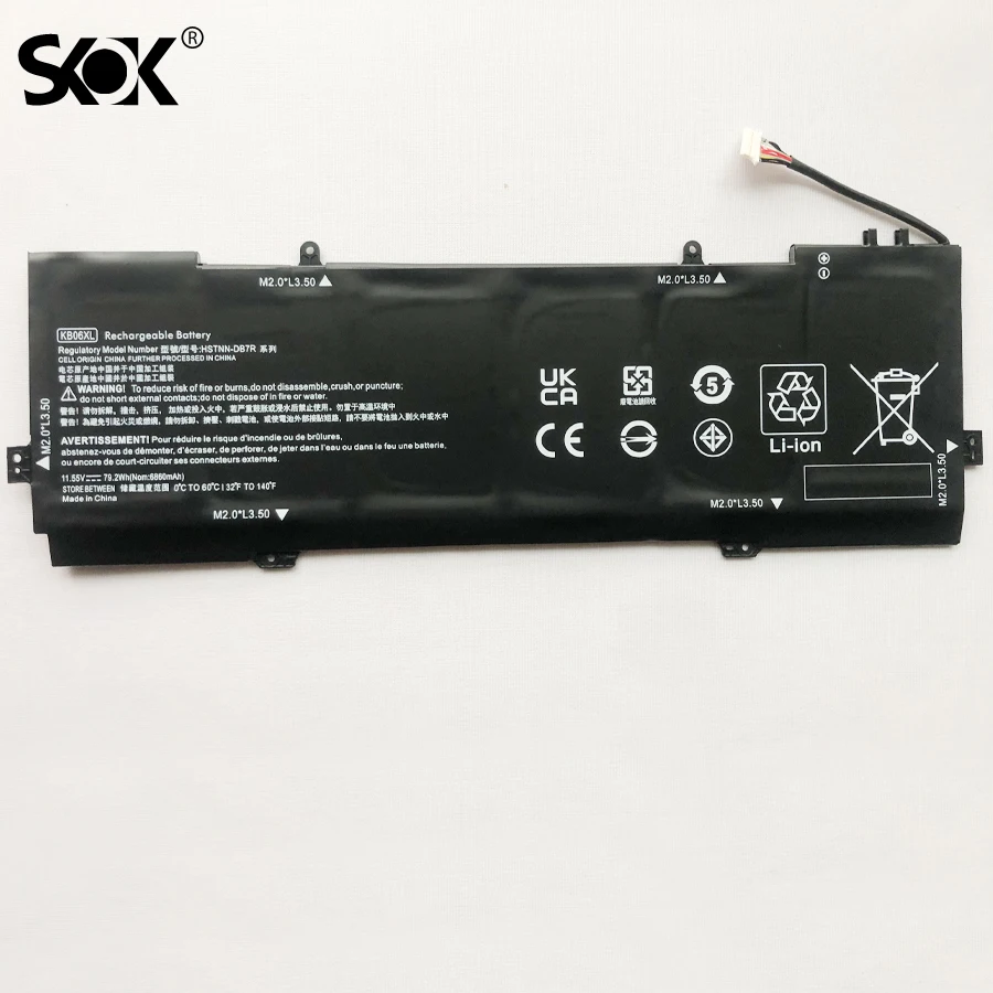 Imagem -05 - Bateria do Portátil Substituição para hp Series Kb06xl 11.55v 79.2wh 902499855 Spectre X360 15-bl0xx 15-bl1xx 15-bl112dx