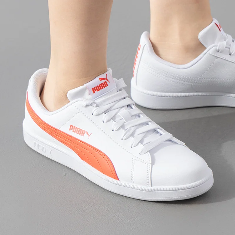PUMA Unisex 2026 Spring White Red Low Top Leather Skate Sneakers Couple Casual Shoes 372605-50