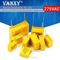 10pcs 275VAC capacitor X2 series 0.01UF ~ 2.2UF Polypropylene film capacitor New 10nf 100nf 150nf 200nf 680nf 470nf 1UF