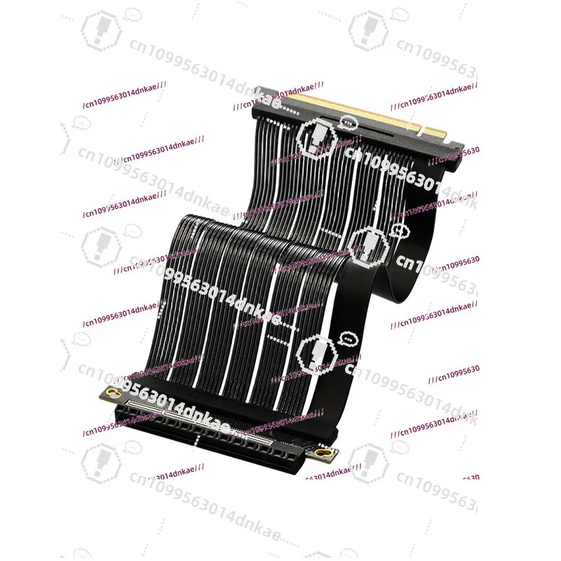 Computer Graphics Card Adapter Cable Double Reverse PCIE4-5 Graphics Card Extension Cable 185mm Chassis Vertical Installation