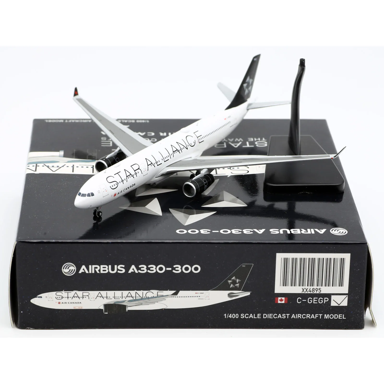 

XX4895 Alloy Collectible Plane Gift JC Wings 1:400 Air Canada "StarAlliance" Airbus A330-300 Diecast Aircraft Jet Model C-GEGP