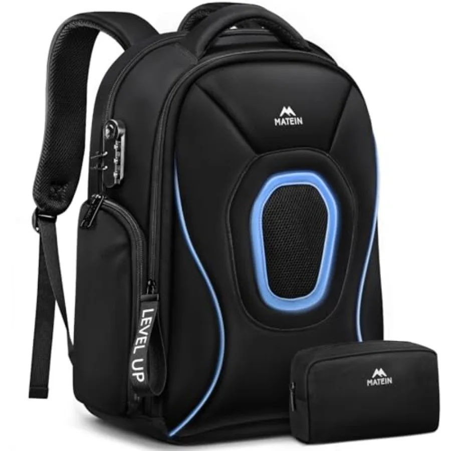 

17.3 Inch Gaming Laptop Backpack for Men, TSA Friendly Travel Laptop Backpack with Organizer Pouch, Rain Cover, Padded Laptop P