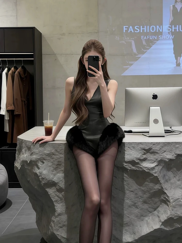 

Сексуальный клетчатый комбинезон с V-образным вырезом и бретелями, зимние короткие брюки для женщин больших размеров, из полиэфирного волокна, повседневная одежда, короткие брюки