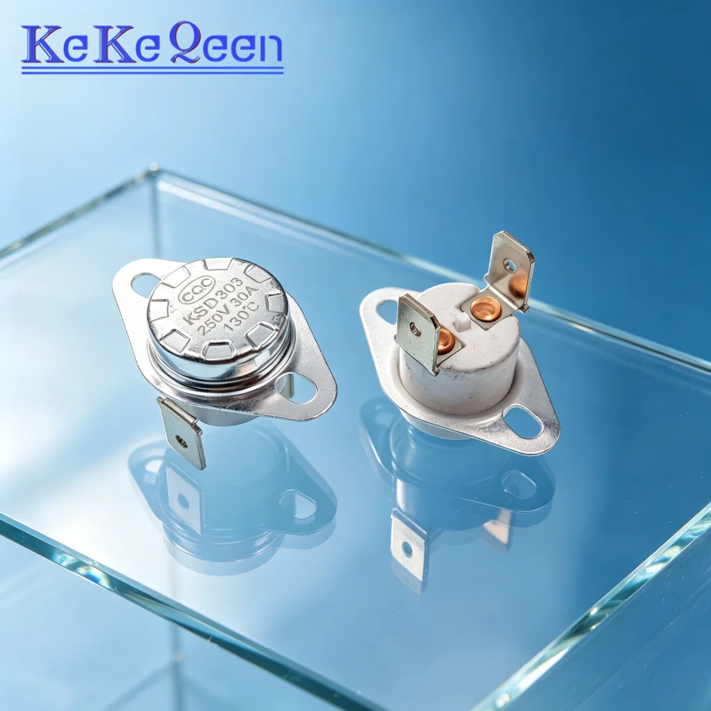 KSD303 KSD301 250V 30A 40 45 50 55 60 65 70 75 80 85 90 95-160Celsius Degree 90 Angle Feet Normally Close Thermal Control Switch