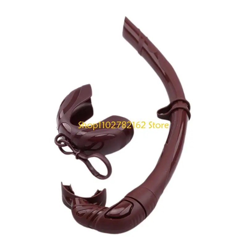 547B Rolls Up Silicone Snorkel Swimming Snorkel with Hanging Buckles for Scubas Diving, Spearfishing, Freediving, Snorkeling