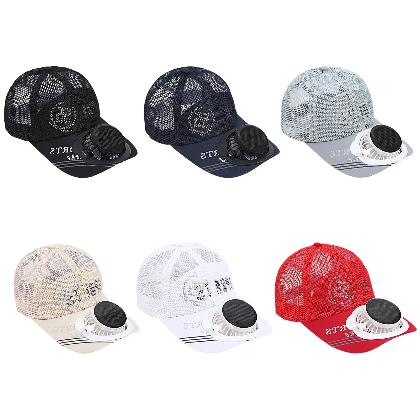 

Шляпа с солнцезащитным козырьком и вентилятором Шляпа для гольфа на солнечной энергии Шляпа с козырьком вентилятора для треккинга и езды на велосипеде