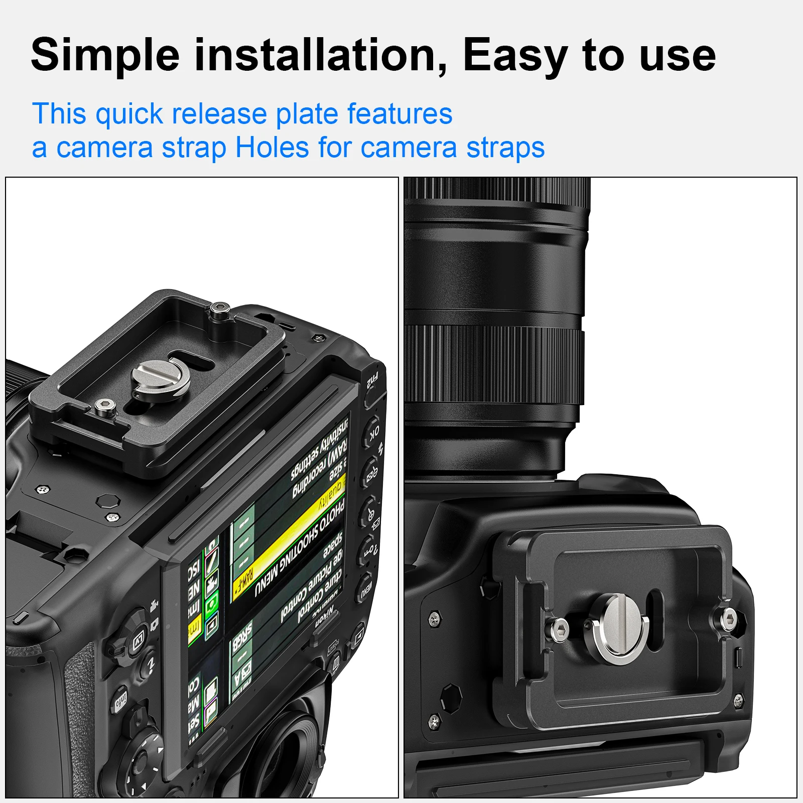 لوحة معدنية سريعة الإصدار Arca لوحة سويسرية WEYLLAN 60/70 مللي متر DQ60/70 ترايبود محول جبل لوحة لرأس ترايبود 1/4 "D-حلقة المسمار