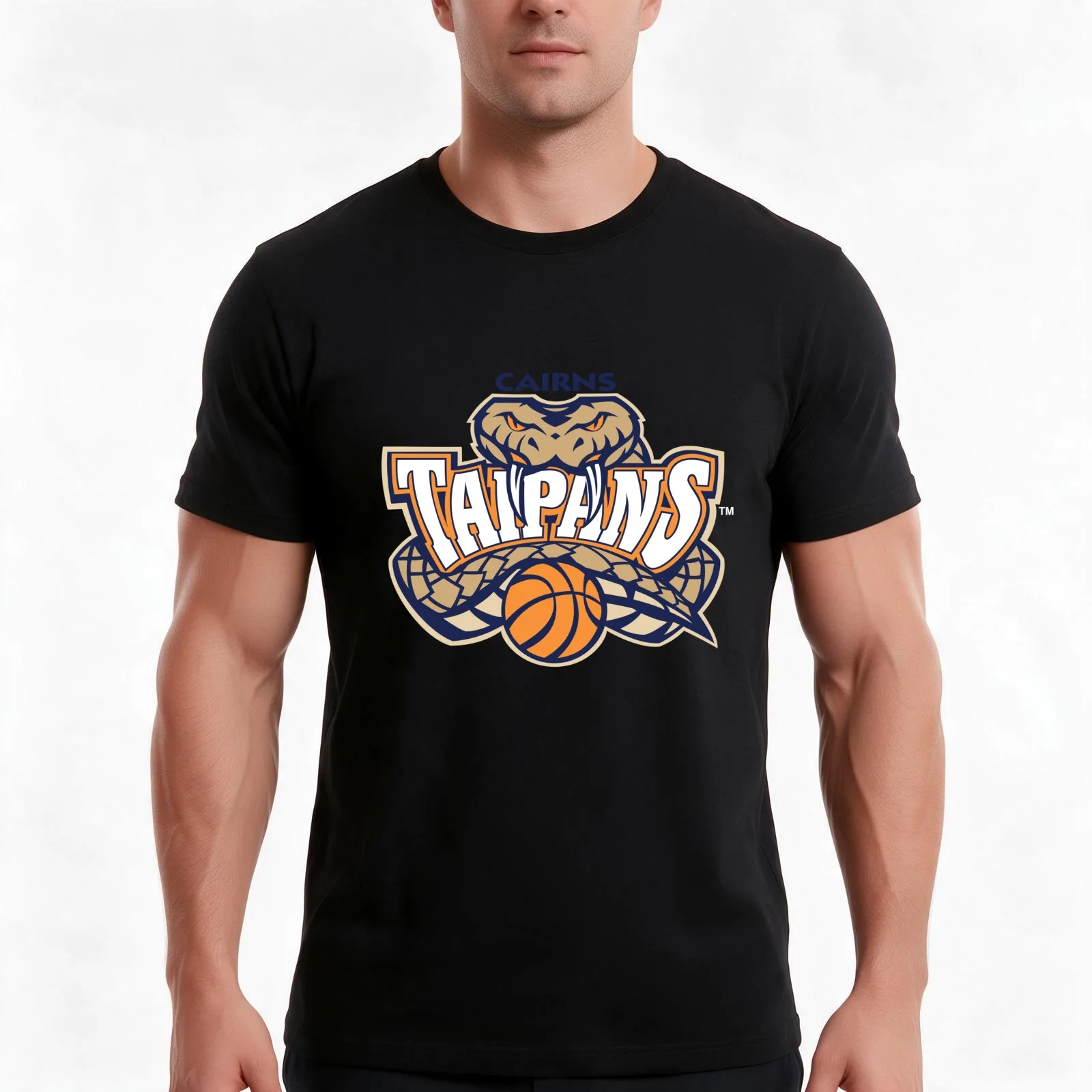 Cairns Taipans T-Shirt, Summer Casual Cotton Tee, Oversized Streetwear Tops, Vintage Graphic Print, Loose Fit Short Sleeve