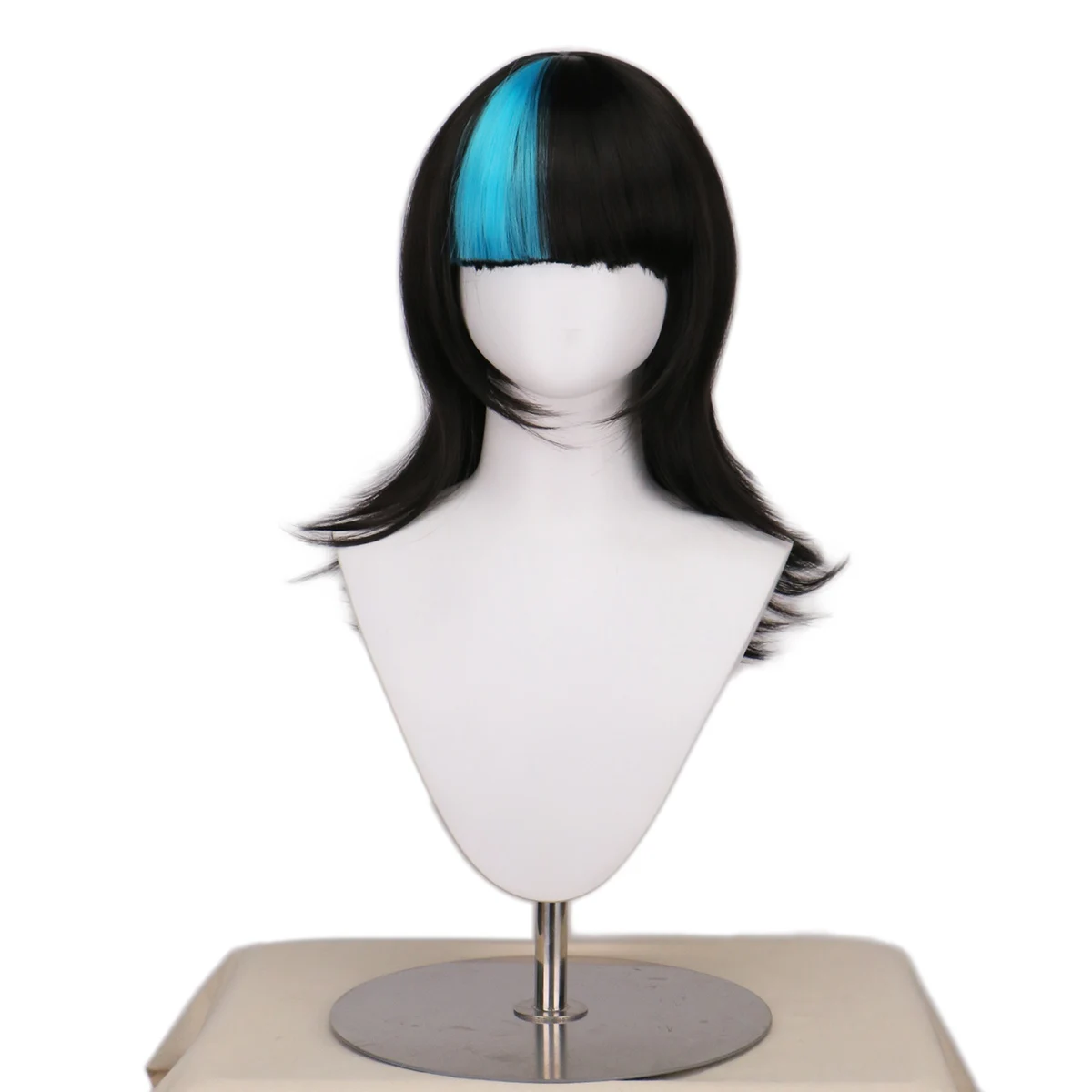 

Anime Kirara Hoshi Wigs Blue Black Medium Wigs Anime Fashion Women's Cosplay Role Play Wigs with Bangs for Halloween