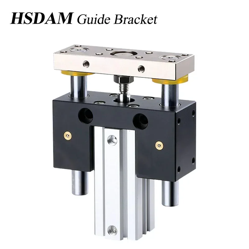 HLH HSDAM32/40/50/63 SDA Pneumatic Cylinder Dedicated Guide Bracket Accessory Three-axis Three Bar Fixed Frame Telescopic Rod