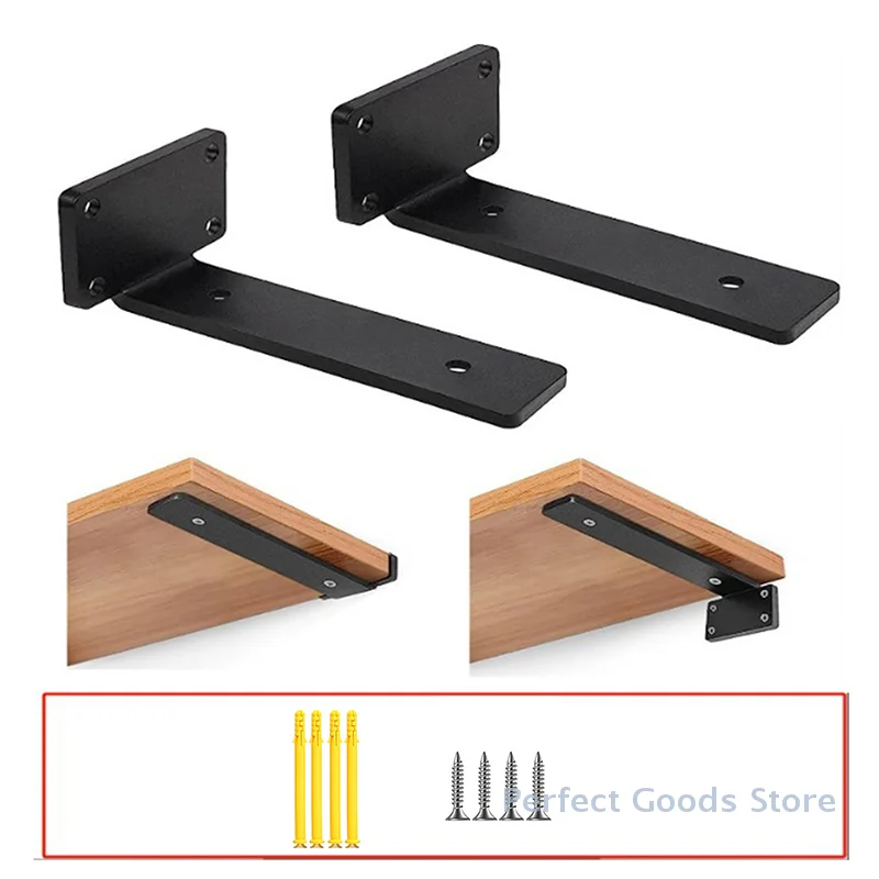 

Wall Shelf Bracket Suspended Tripod Shelf Support Hidden Wall Fixed Partition Storage Rack Shelves Angle Bracket Thicken