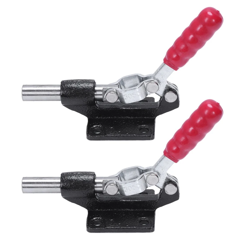 2X 32Mm Plunger Stroke Metal Push Pull Toggle Clamp 227Kg 500 Lbs