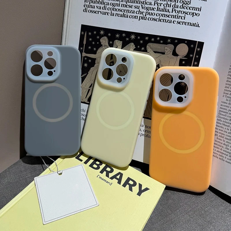 Liquid Silicone Candy Color Jelly Phone Case For iPhone 18 17 16 13 15 14  Pro Max 17 Air Wireless Charging For Magsafe Cover view 4