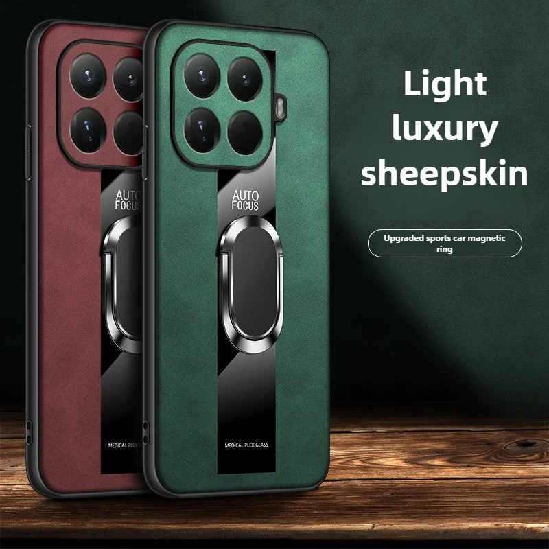 حافظة هاتف Magsafe من جلد البولي يوريثان لكبار Xiaomi 15 TPro Xiaomi 17 Pro Max Mi15 T 14TPro 15 14 حافظة دعم حلقة مغناطيسية فائقة