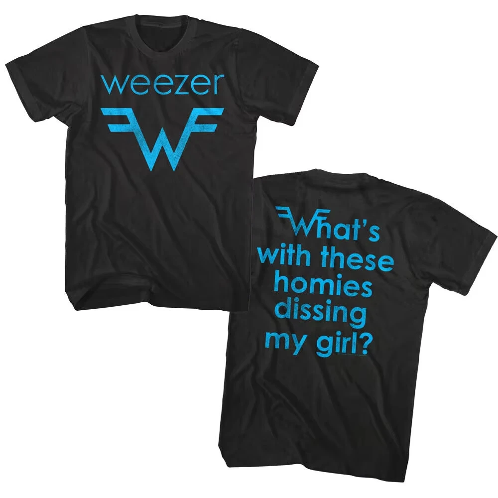 Weezer Band Cotton T Shirt Vintage Men Women Hip Hop Tee Fashion Short Sleeve Tshirt Oversized T-shirts Streetwear Tops Clothing