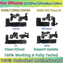 Unlocked For iphone 12 mini Logic Board Support System Update For iPhone 12 pro max With/NO Face ID Clean iCloud Motherboard