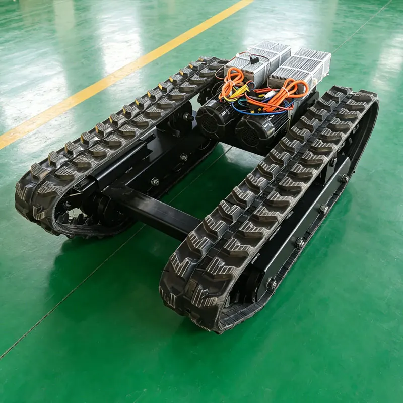 All Terrain UGV Tracked Chassis, Heavy Duty Remote Control Custom Load Electric Undercarriage