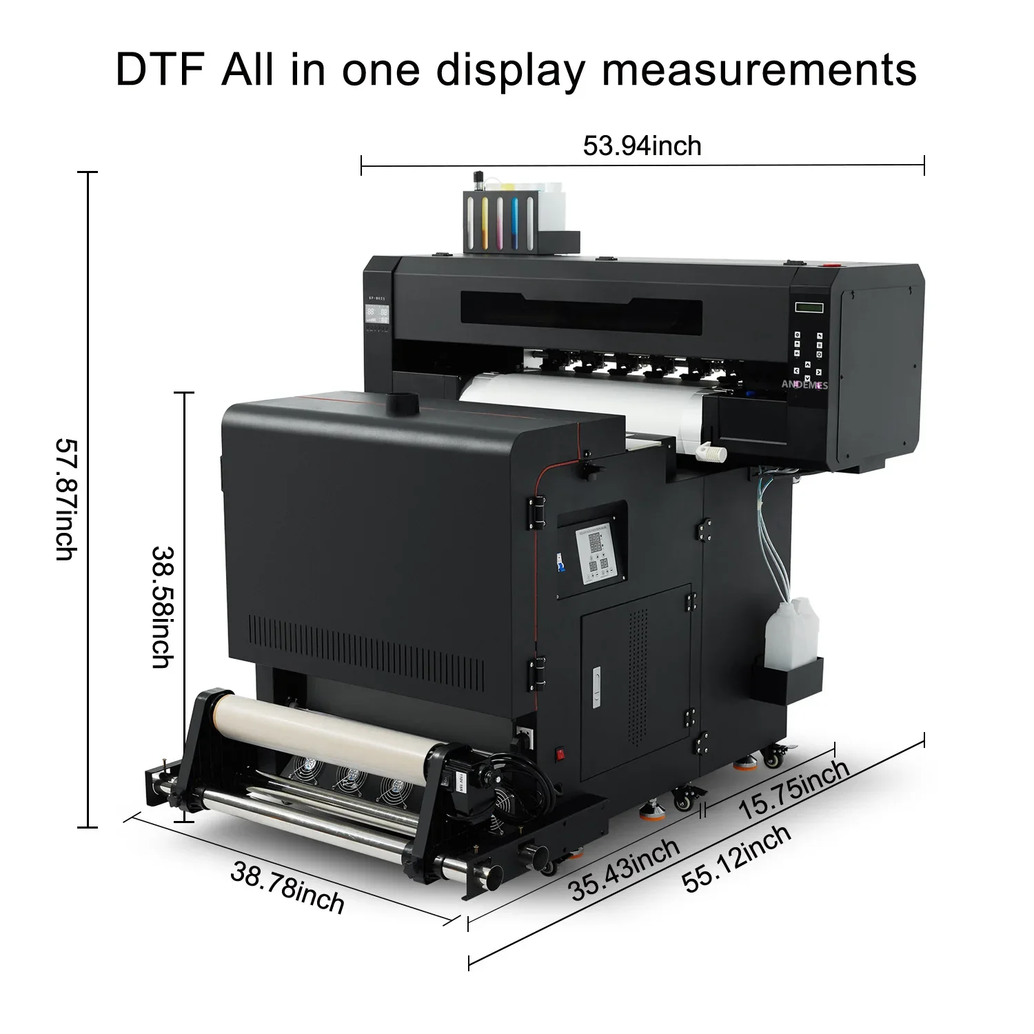 24inch t-shirt printing machine dtf pro all-in-one printer Large Format DTF Printer Inkjet dual i3200head for tshirt