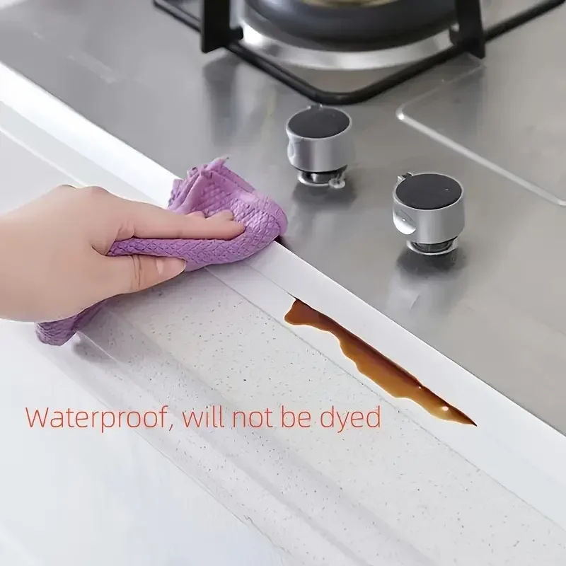 욕실 주방 자기 접착 씰링 테이프 샤워 싱크 목욕 코킹 스트립 방수 벽 스티커 싱크 가장자리 테이프