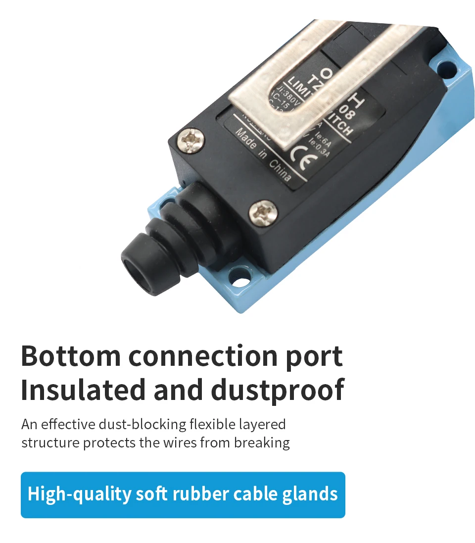 OMCH Silberkontakt Selbstrückstellender Endschalter TZ-8104 8107 8108 8111 8112 8122 8166 8168 8169 IP65 Wasserdichter Reiseschalter – Detail 8