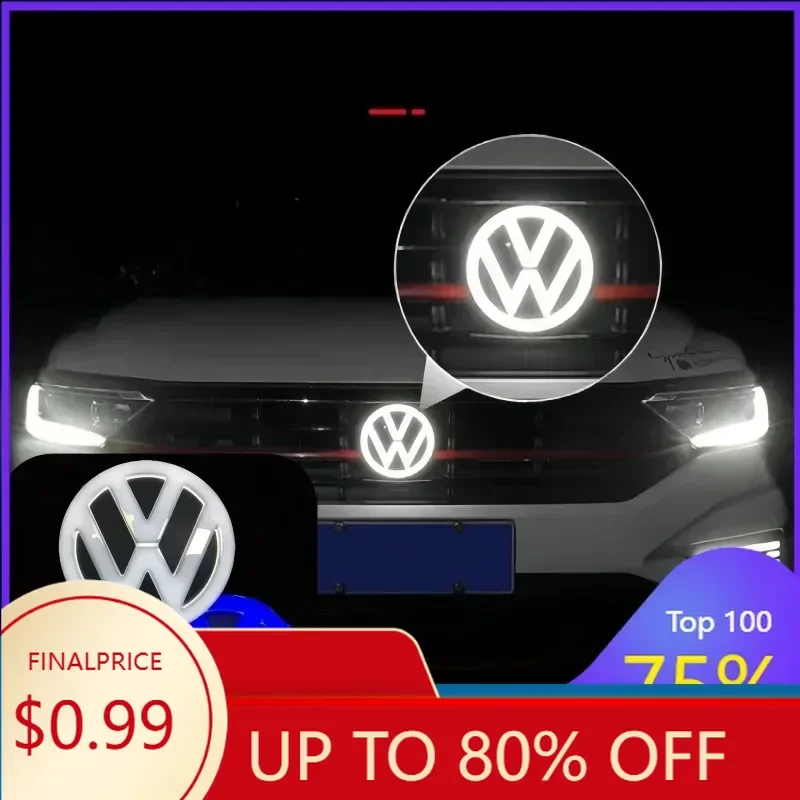 

Car Sticker For VW Volkswagen Jetta MK5 Golf 4D LED For Volkswagen VW Logo Lamp Front Label Rear Label Applies To Tiguan/Passat/