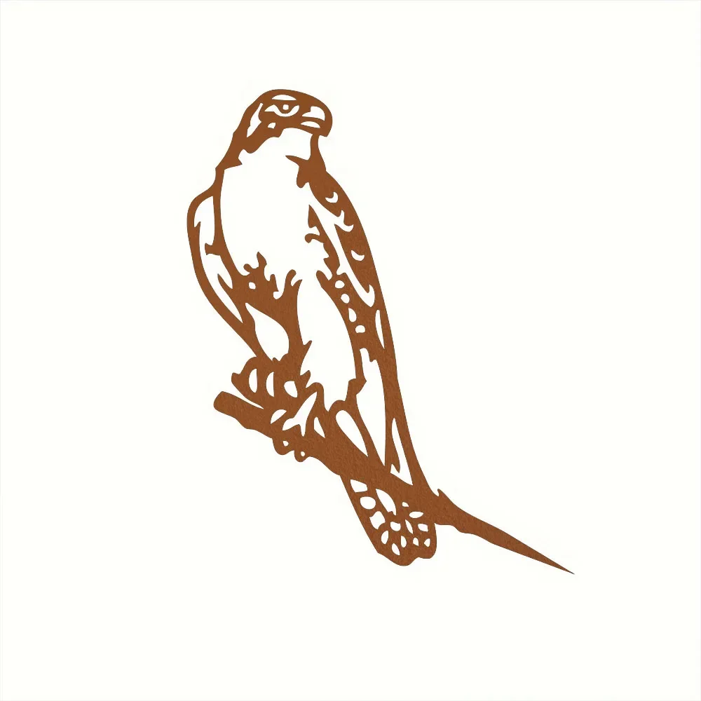 CIFBUY Falcon Silhouette Iron Wall Art, Metal Hanging Signage Plaque Sculpture, Home Garden Party Housewarming Decor Ornament