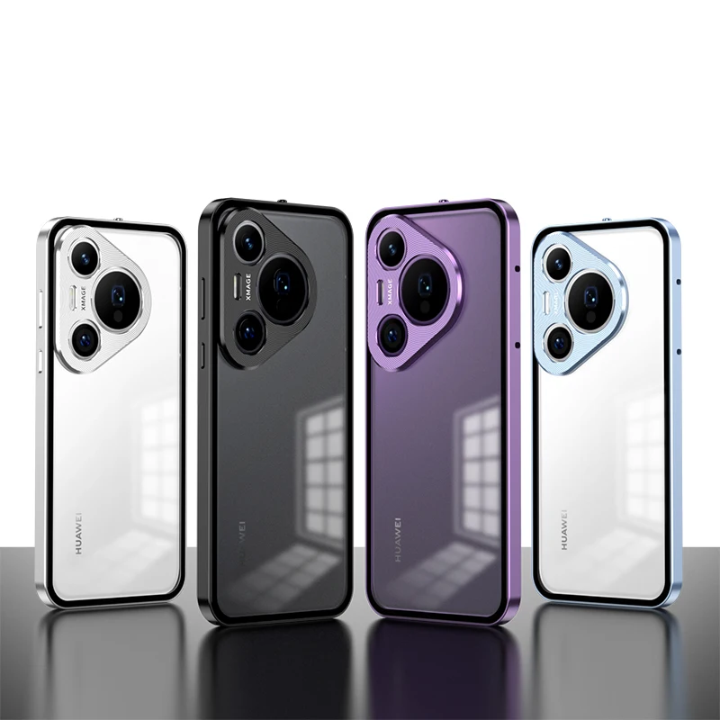 

Защитный чехол для телефона Huawei P60 Pro, металлический пружинный матовый чехол на заднюю панель, магнитный противоударный бампер Funda для Huawei P60 Art