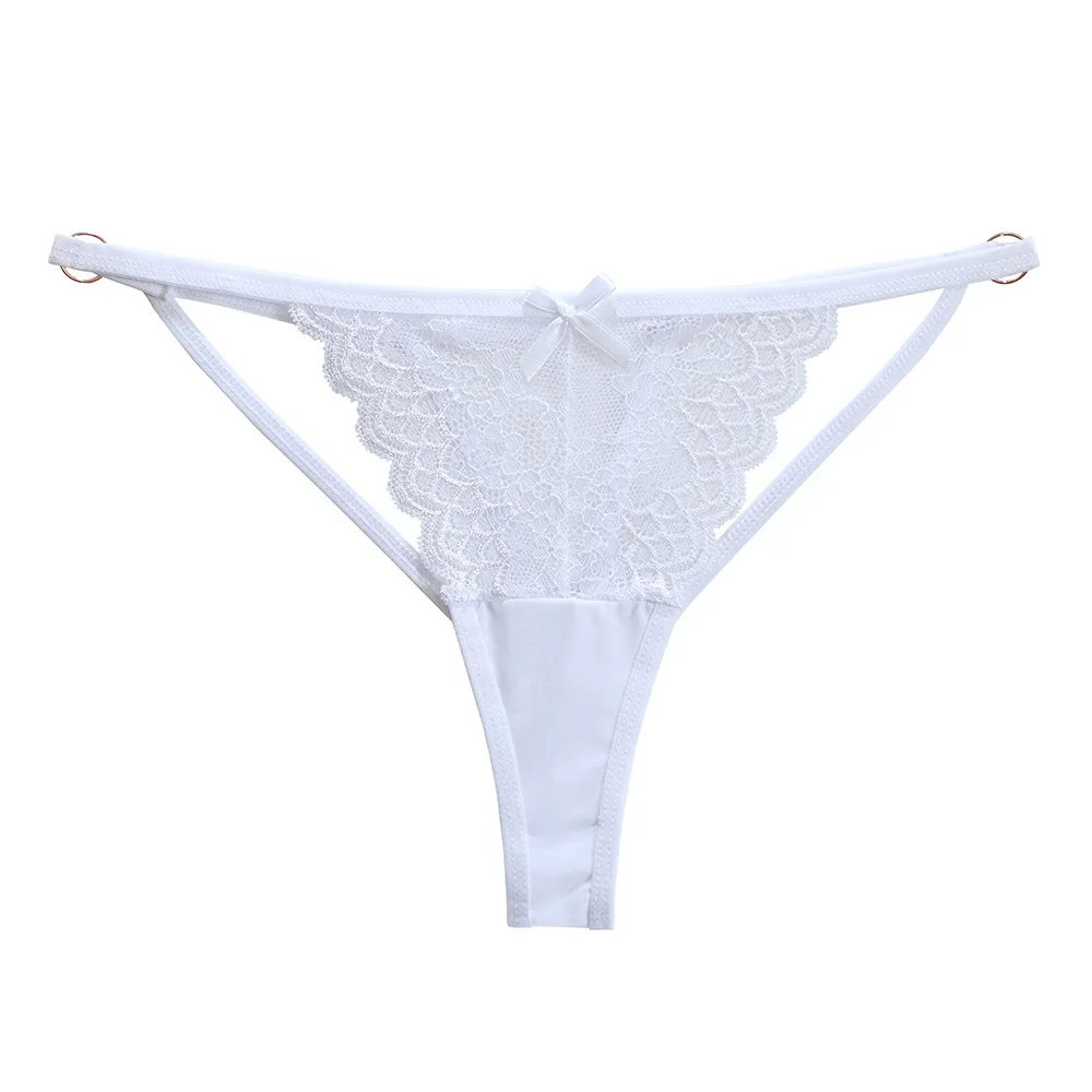 متوسطة مرونة جوفاء ثونغ بلون جميع المواسم تنفس نمط غير رسمي تنفس مثير سراويل داخلية نسائية من الدانتيل ثونغ الملابس الداخلية #1